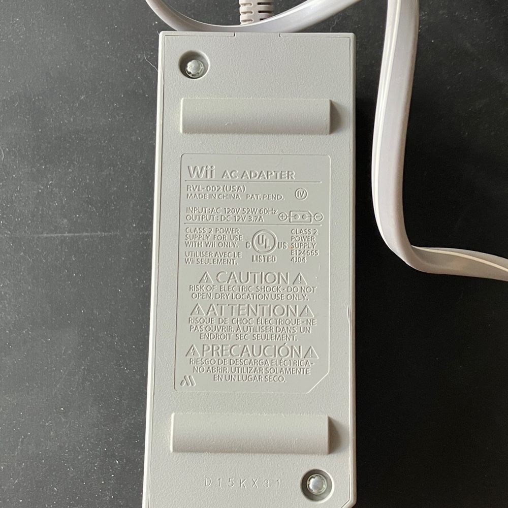 WII Gray Power Adapter